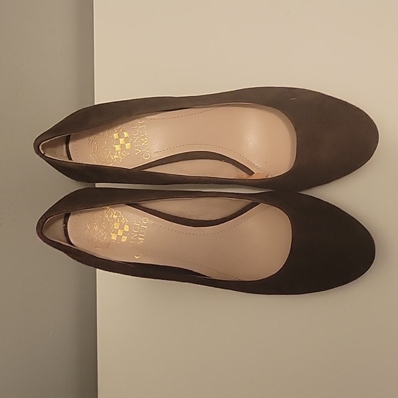 Vince Camuto Size 6 1/2 Brown Suede " 3 inch"  Block-Heels - Picture 1 of 11